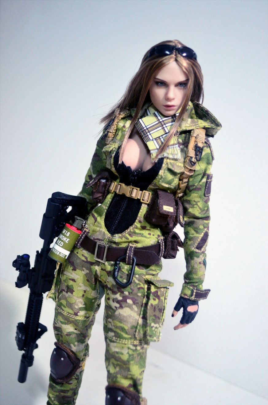MC Camouflage Women Soldier Villa 1/12 Scale Figure