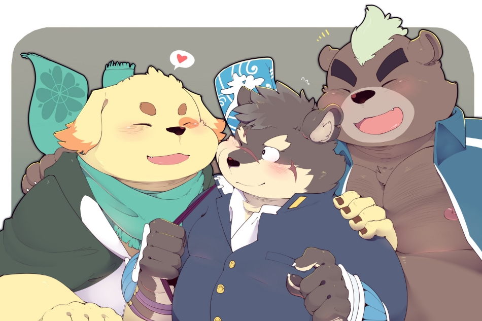 Furry eating. Moritaka housamo. Moritaka Inuzuka. Tokyo after School Summoners Kamui and Moritaka