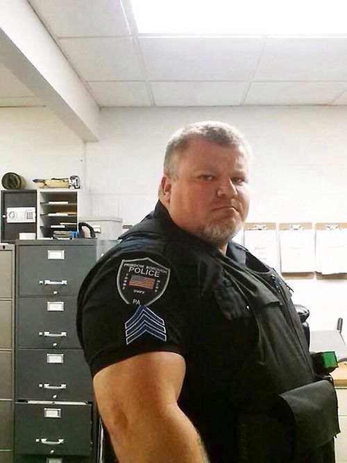 Chubby daddy. Daddy cop. Bear cop. Dad Bear policeman. Muscle Bear Police.