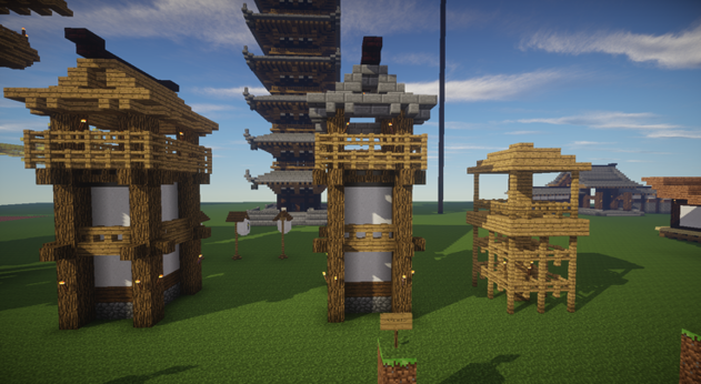 心得 想分享一些我蓋的 日式建築 Minecraft 我的世界 當個創世神 哈啦板 巴哈姆特
