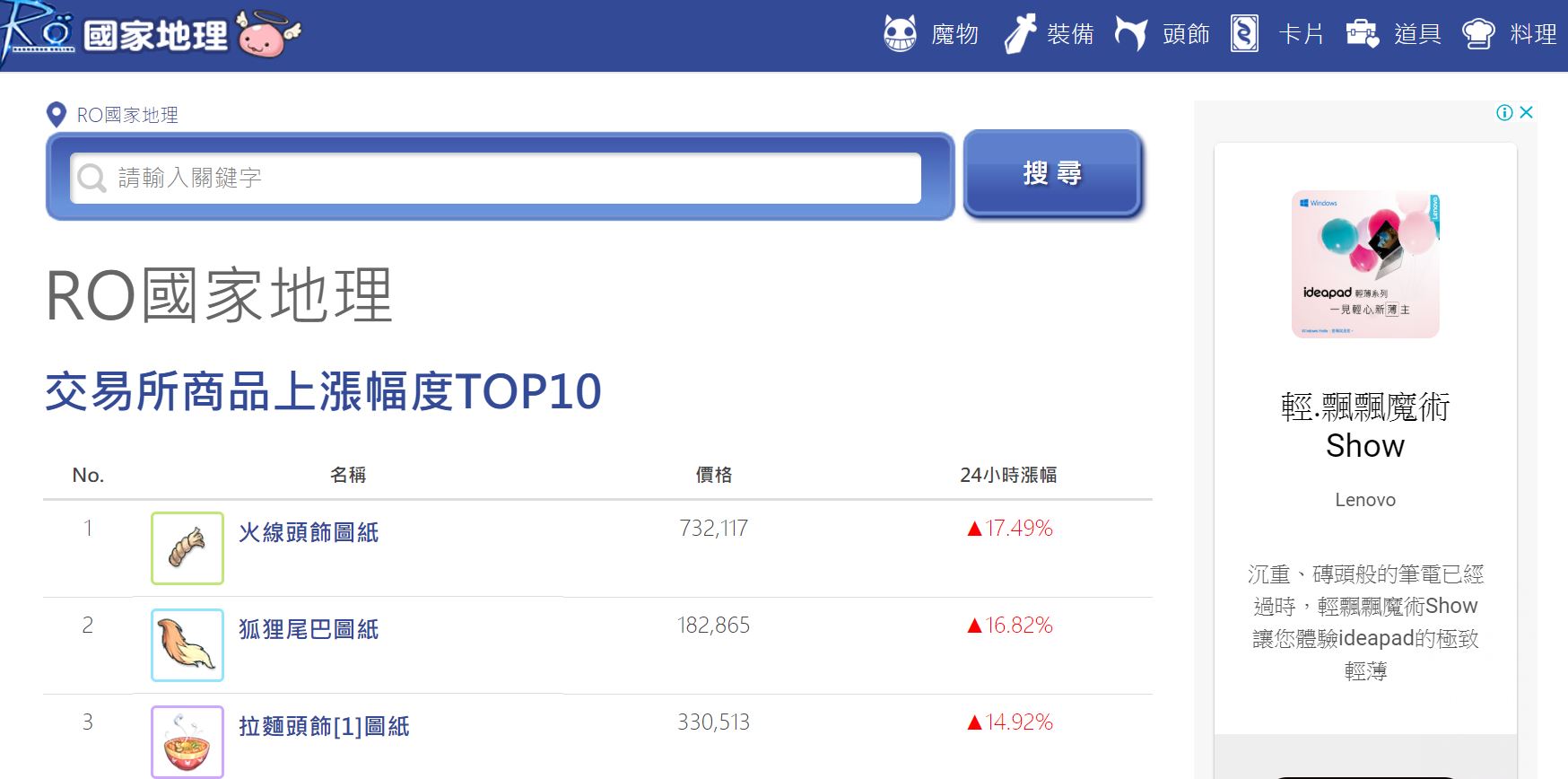 交易所價錢統計@RO仙境傳說：守護永恆的愛哈啦板- 巴哈姆特