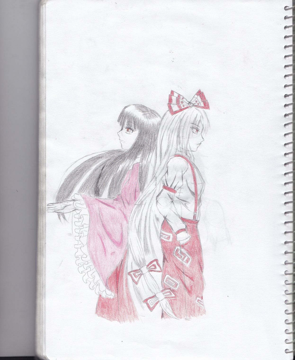 繪圖 妹紅 輝夜 東方project 系列哈啦板 巴哈姆特