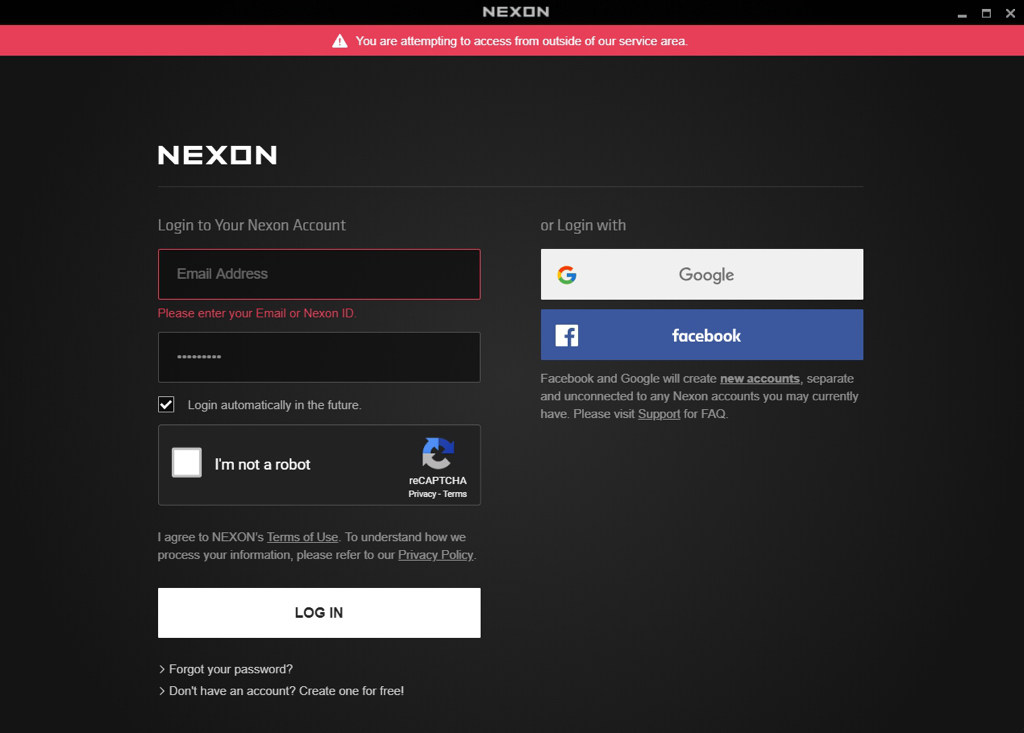 【問題】登入NEXON一直出現服務區外 @天涯明月刀 哈啦板 - 巴哈姆特