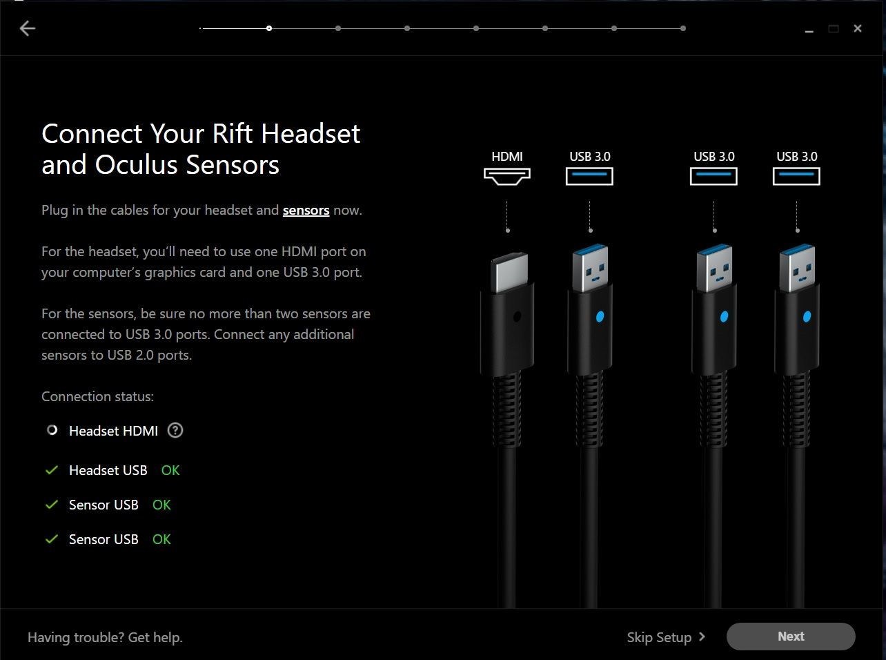 Oculus rift 設定