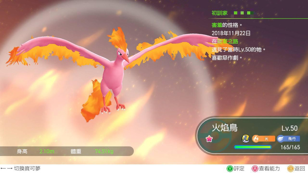 【閒聊】遇到色違火焰鳥 @神奇寶貝（精靈寶可夢）系列 哈啦板 - 巴哈姆特