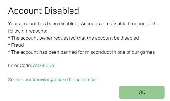 其他 請問有人登入遇過這個問題嗎 Account Disabled Fortnite 哈啦板 巴哈姆特