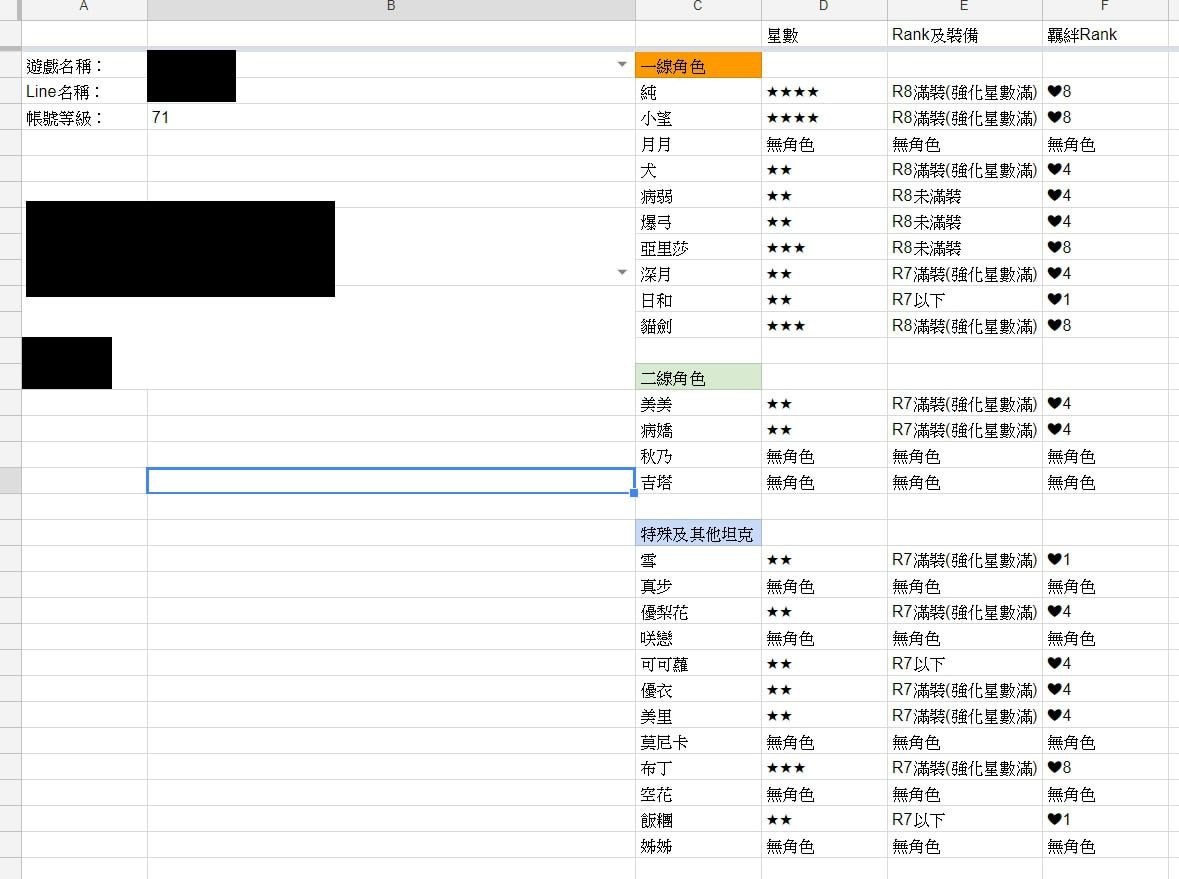 攻略 Excel 會戰紀錄表製作 超異域公主連結 Re Dive 哈啦板 巴哈姆特