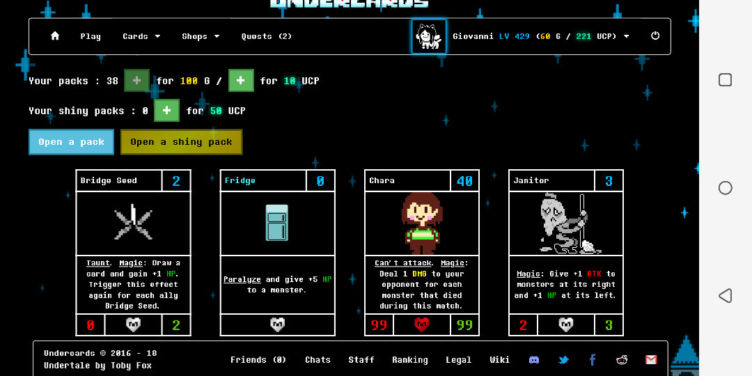 【情報】大家一起來玩Undercards吧！ @Undertale 哈啦板 - 巴哈姆特