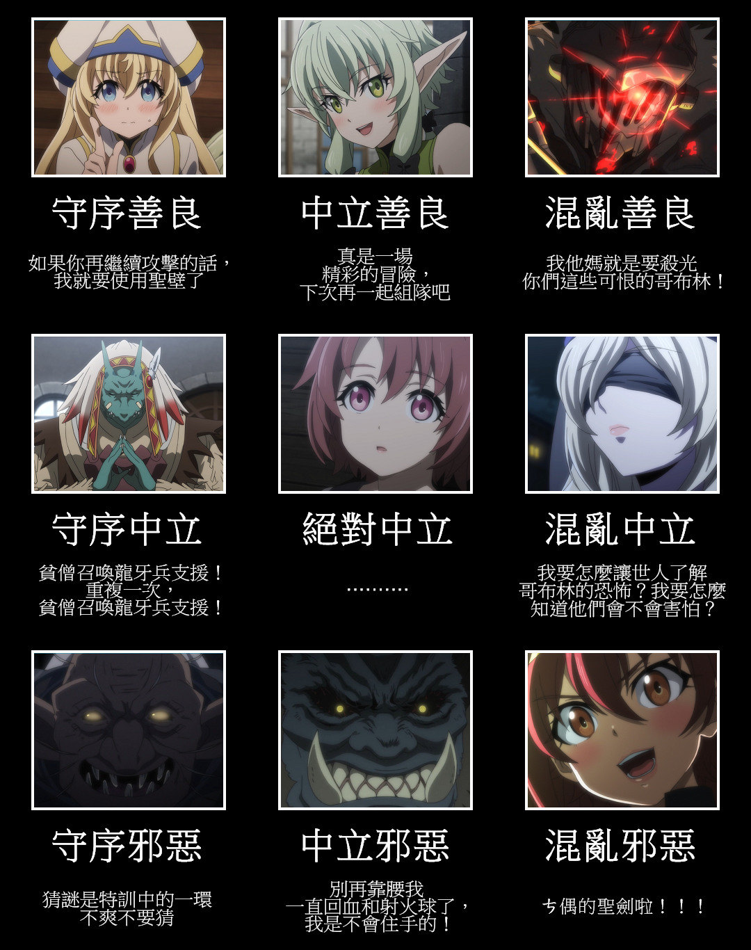 RE:【閒聊】哥布林殺手陣營九宮格@蝸牛くも作品集（哥布林殺手） 哈啦板- 巴哈姆特