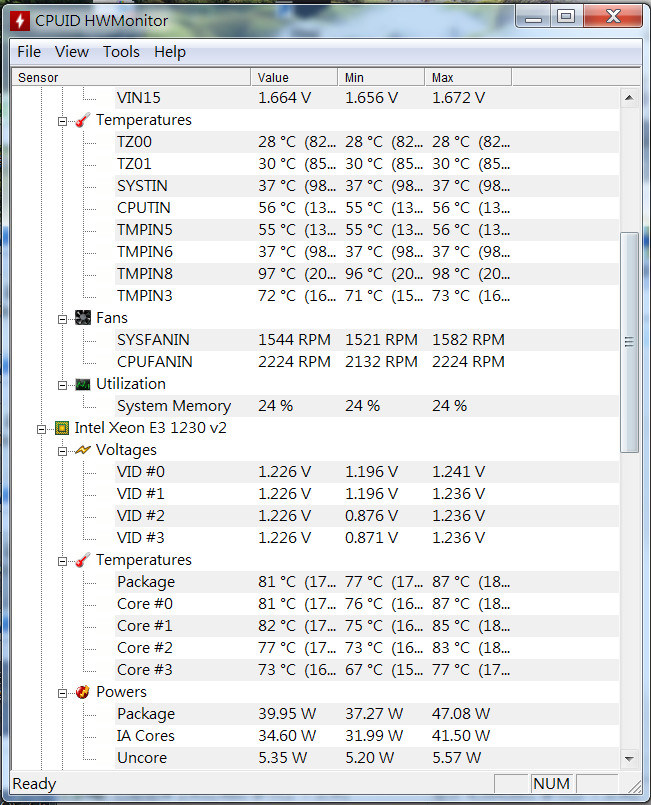 【問題】我用了hwmonitor的牌檢測溫度,請問這樣溫度正常嗎?有辦法改善嗎 @電腦應用綜合討論 哈啦板 - 巴哈姆特