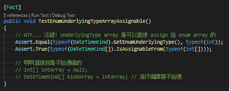 【問題】關於 System.Type.IsAssignableFrom 用來判斷 Enum Array 的奇特現象 @程式設計板 哈啦板 - 巴哈姆特