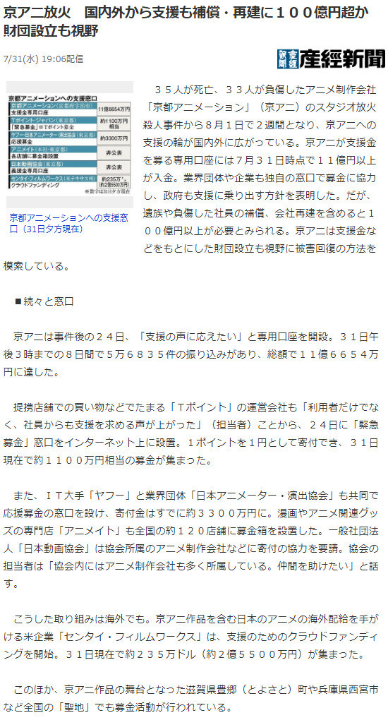情報 Nhk 新聞 京都動畫的工作室發生火災 多人受傷 動漫相關綜合哈啦板 巴哈姆特