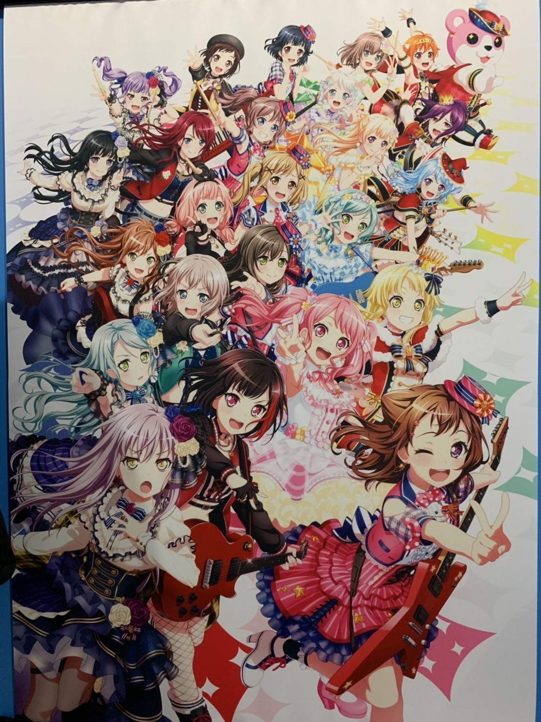 バンドリ　高精彩複製画 A3 ハロー、ハッピーワールド! ハロー、ハッピーワールド！ バンドリ!ガールズバンドパーティ! 1円
