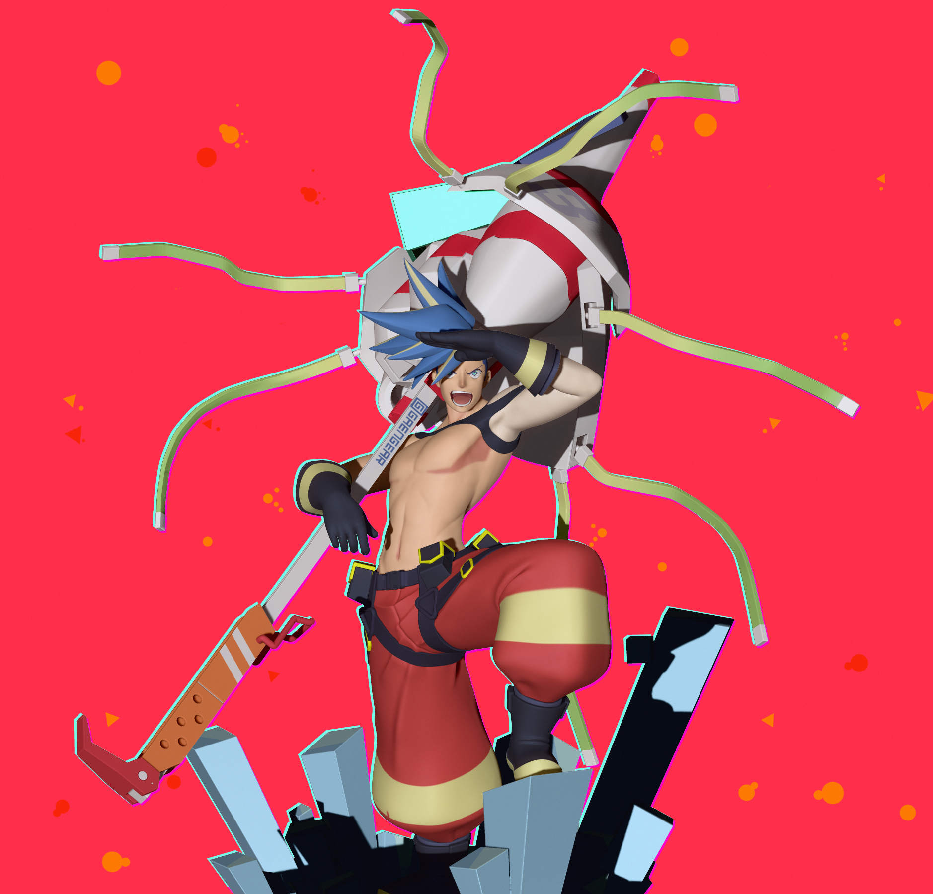 普羅米亞 Promare 加洛 提莫斯 3d Kingsmight1的創作 巴哈姆特