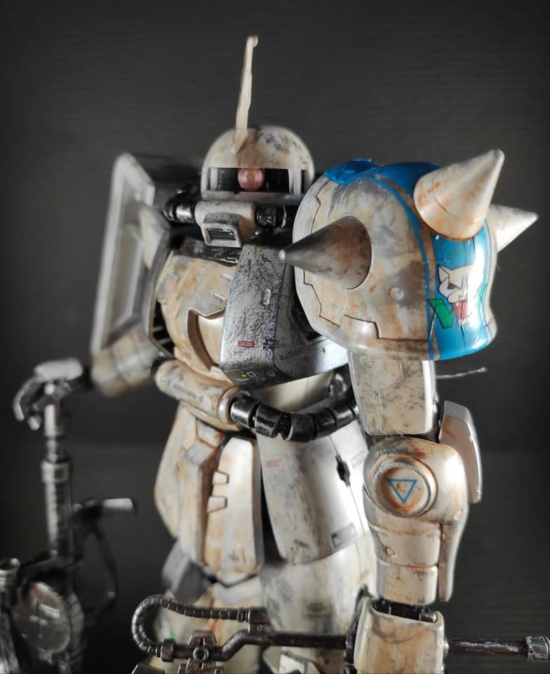 松永 真　　B2ポスター額装  　Phollage- No.012 1990 作品分享】MG MS-06R-1A ZAKUII 白狼-松永真@模型技術與資訊哈啦板- 巴