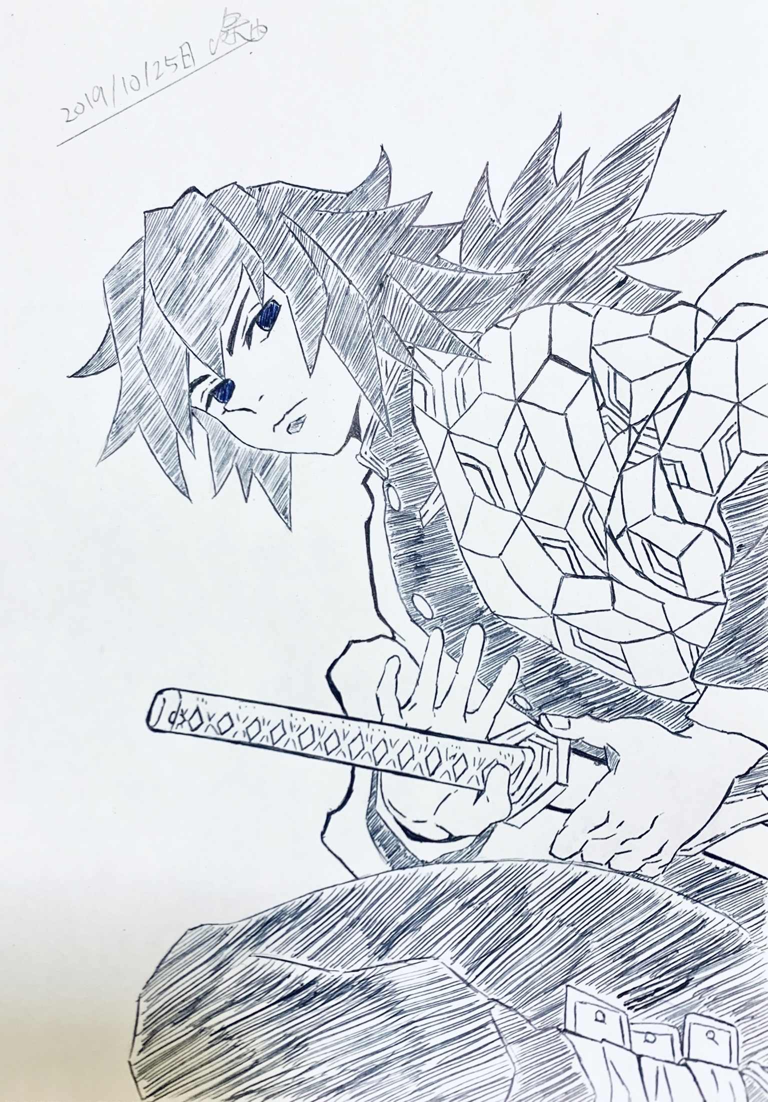 仿圖 冨岡義勇 水柱 鬼滅之刃哈啦板 巴哈姆特