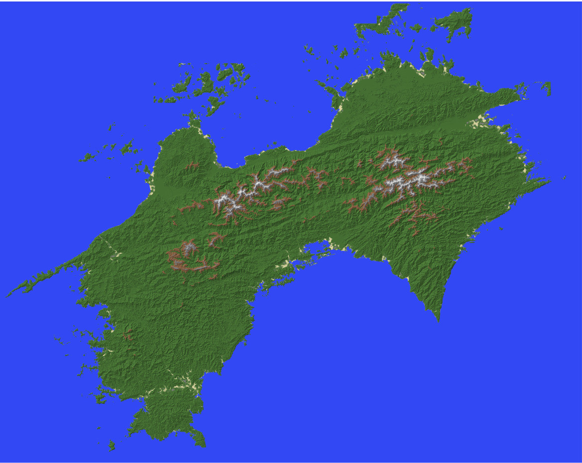 情報 自製日本四國地方地圖 Minecraft 我的世界 當個創世神 哈啦板 巴哈姆特