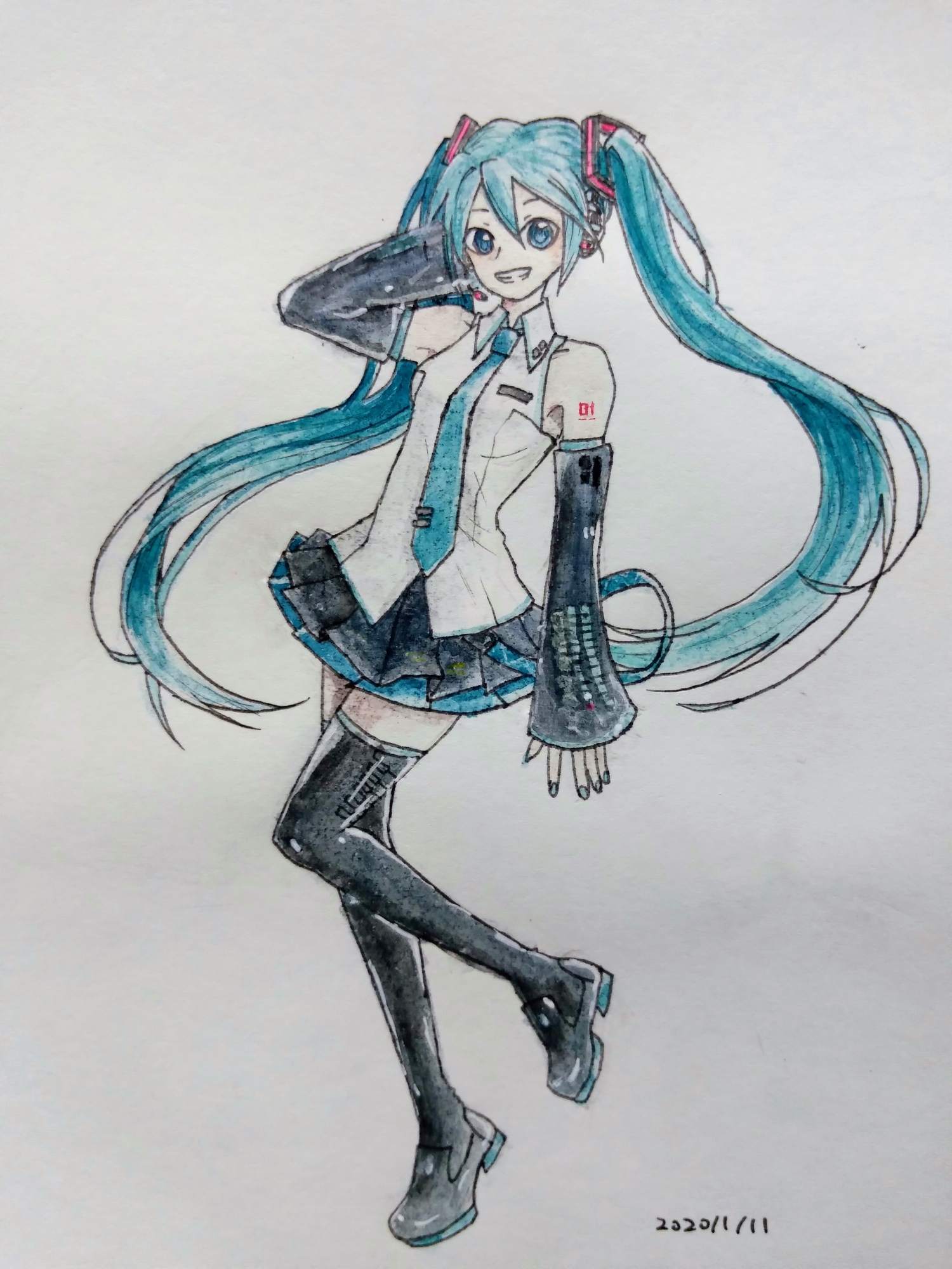 耍廢畫個初音未來 - oxu610的創作 - 巴哈姆特