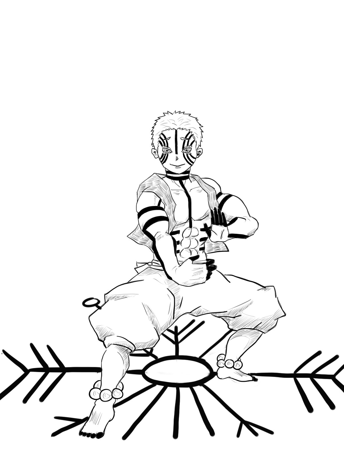 G.E.M.シリーズ 鬼滅の刃　上弦の参　猗窩座 輸送箱未開封 鬼滅の刃』G．E．M．シリーズ 上弦の参 猗窩座【再販】: 装飾品