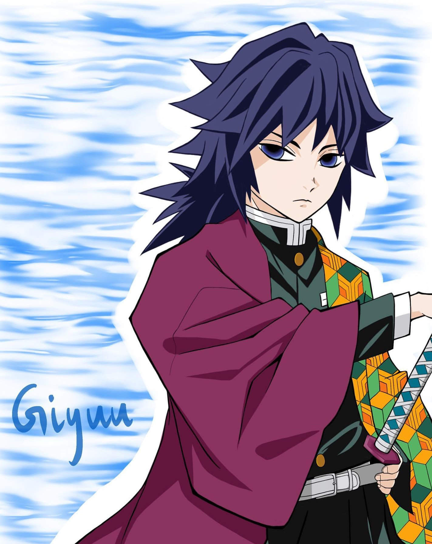 仿畫 鬼滅之刃demon Slayer 水柱 富岡義勇water Hashira Tomioka Giyuu Seednet09的創作 巴哈姆特