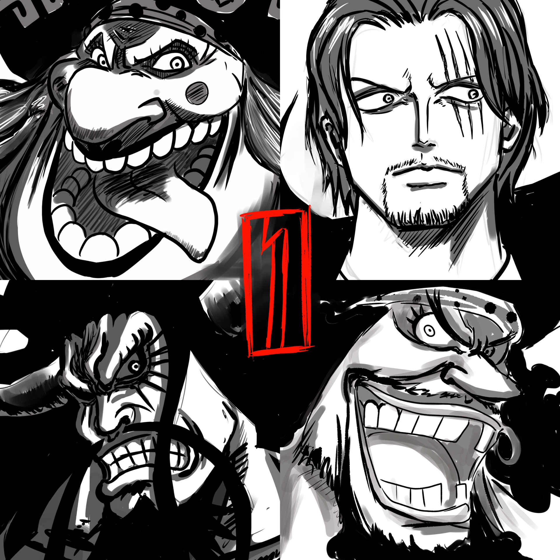 【心得】【繪圖】四皇 @航海王 One Piece（海賊王） 哈啦板 - 巴哈姆特