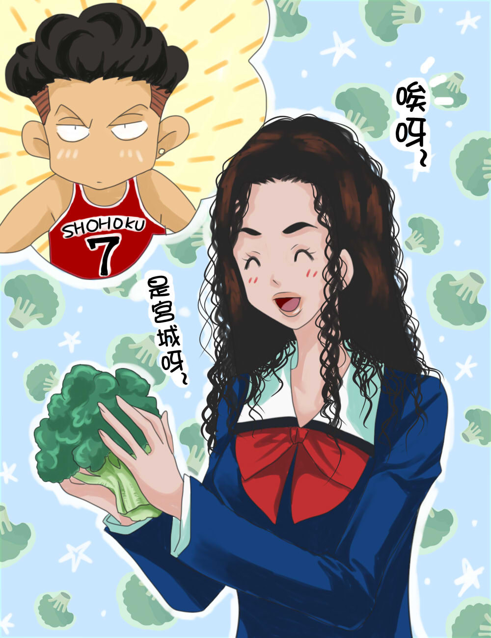 繪圖】七號花椰菜@灌籃高手SLAM DUNK 哈啦板- 巴哈姆特