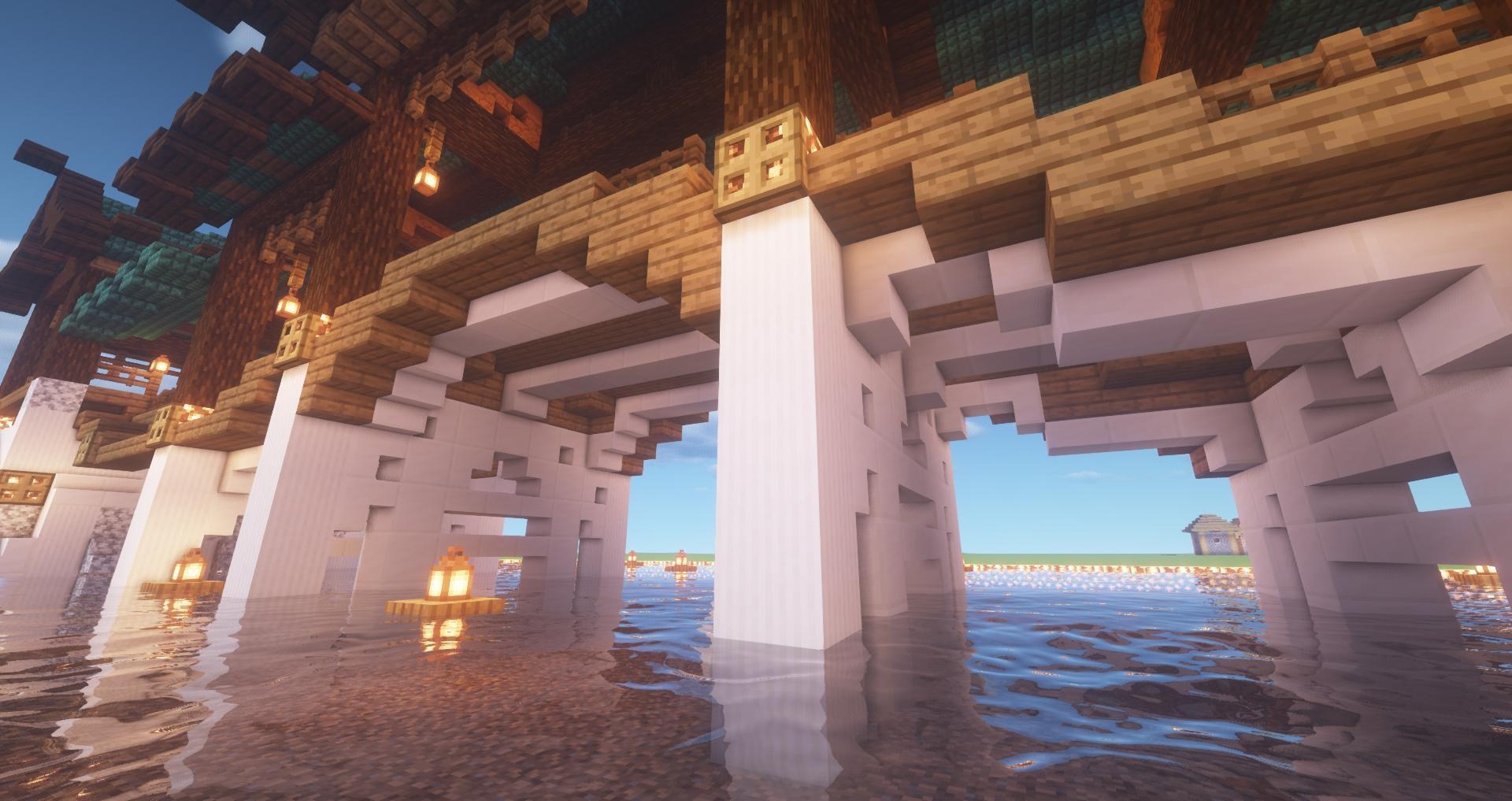 【閒聊】【建築】Minecraft翻蓋:中式橋樓 @Minecraft 我的世界（當個創世神） 哈啦板 - 巴哈姆特