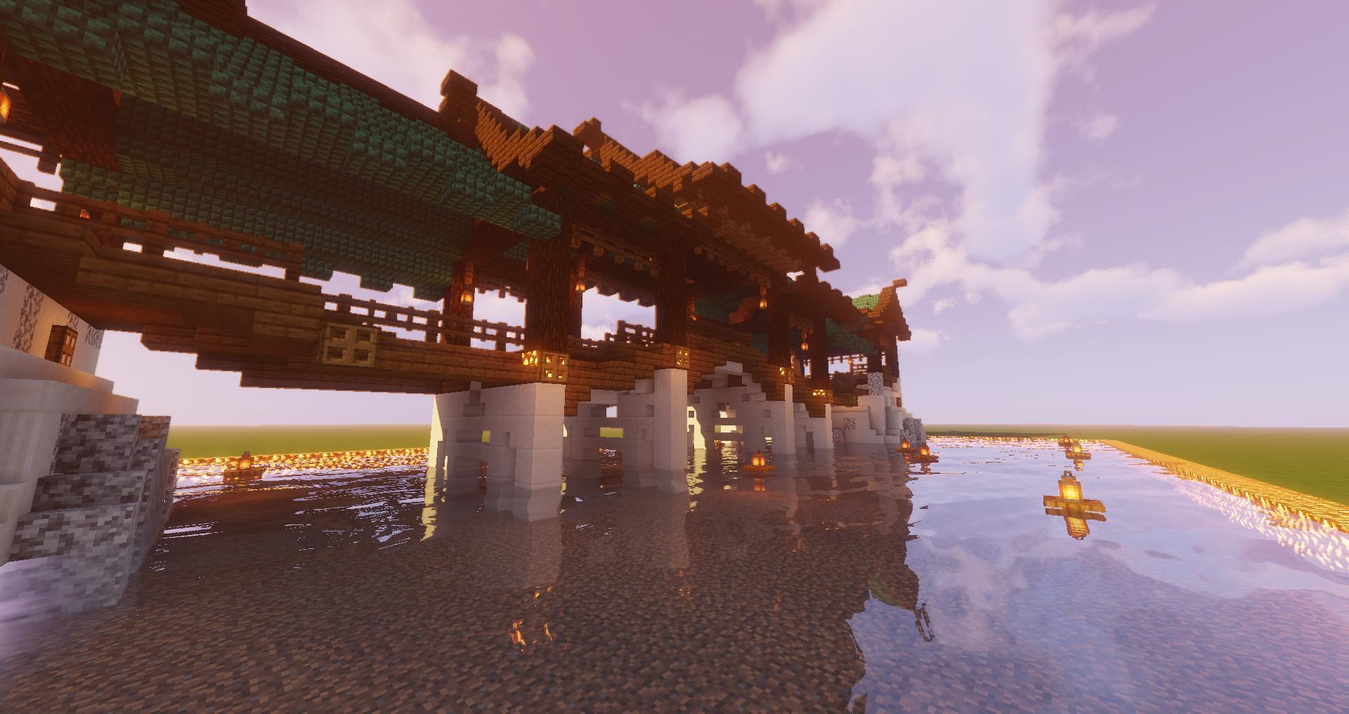 【閒聊】【建築】Minecraft翻蓋:中式橋樓 @Minecraft 我的世界（當個創世神） 哈啦板 - 巴哈姆特