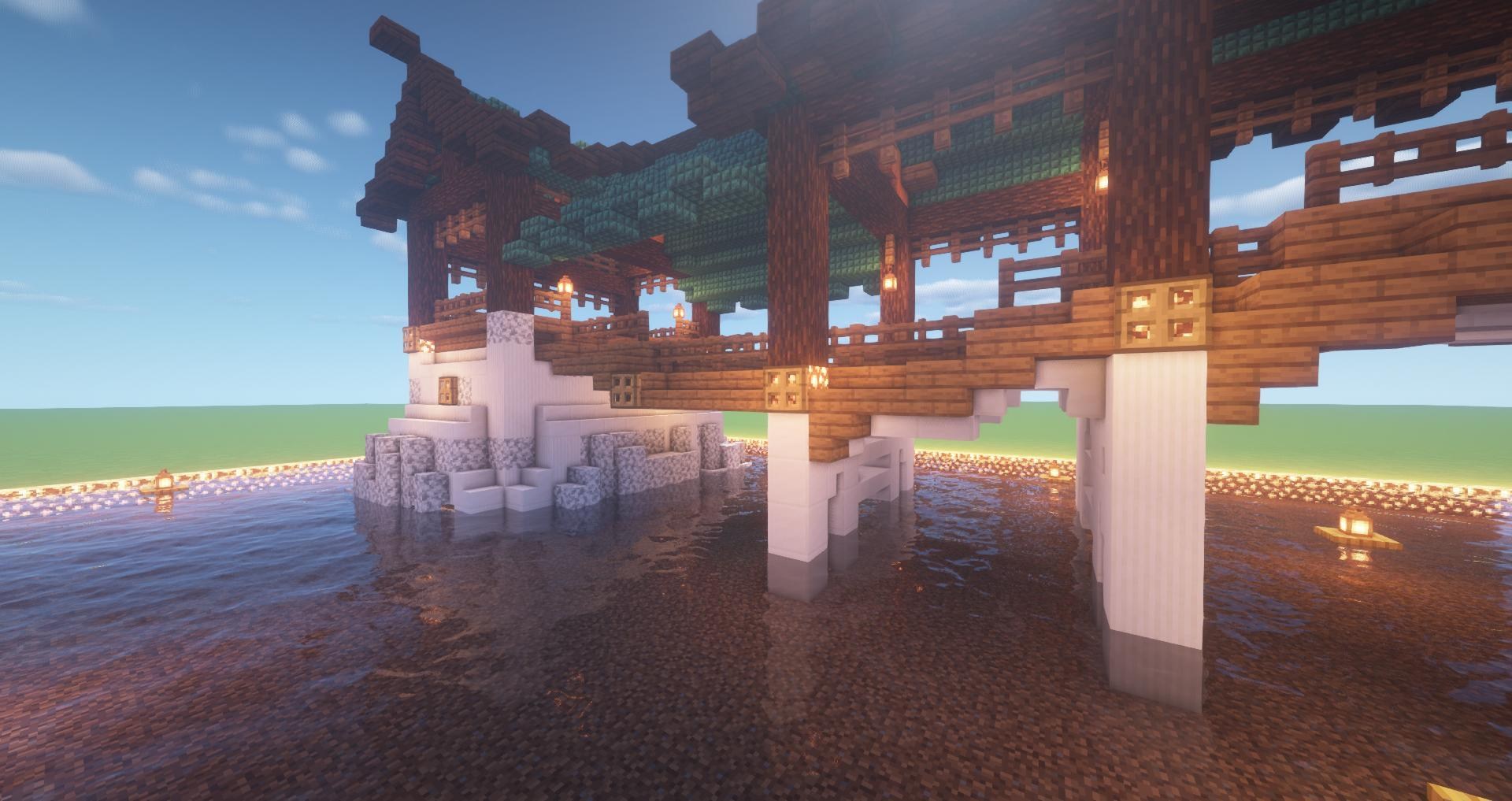 【閒聊】【建築】Minecraft翻蓋:中式橋樓 @Minecraft 我的世界（當個創世神） 哈啦板 - 巴哈姆特