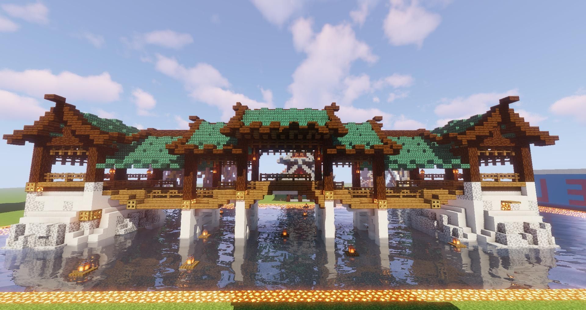 【閒聊】【建築】Minecraft翻蓋:中式橋樓 @Minecraft 我的世界（當個創世神） 哈啦板 - 巴哈姆特