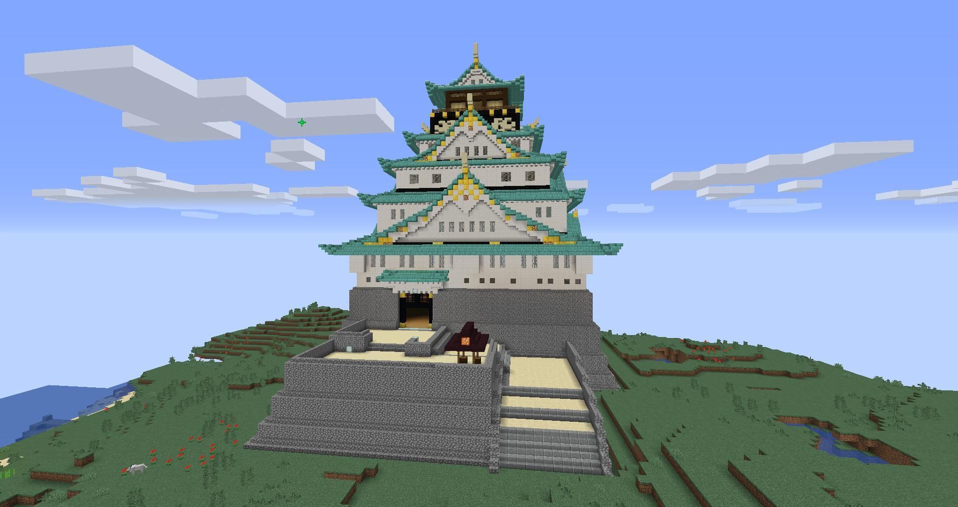 建築 日式天守1 德川大坂城天守閣 Minecraft 我的世界 當個創世神 哈啦板 巴哈姆特