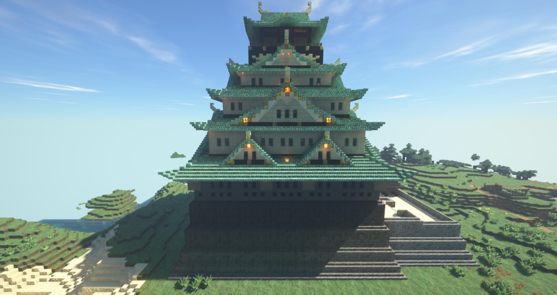 建築 日式天守1 德川大坂城天守閣 Minecraft 我的世界 當個創世神 哈啦板 巴哈姆特