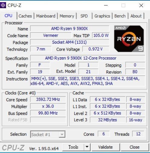 問題】5900X CPUZ測試只有6核12序@電腦應用綜合討論哈啦板- 巴哈姆特