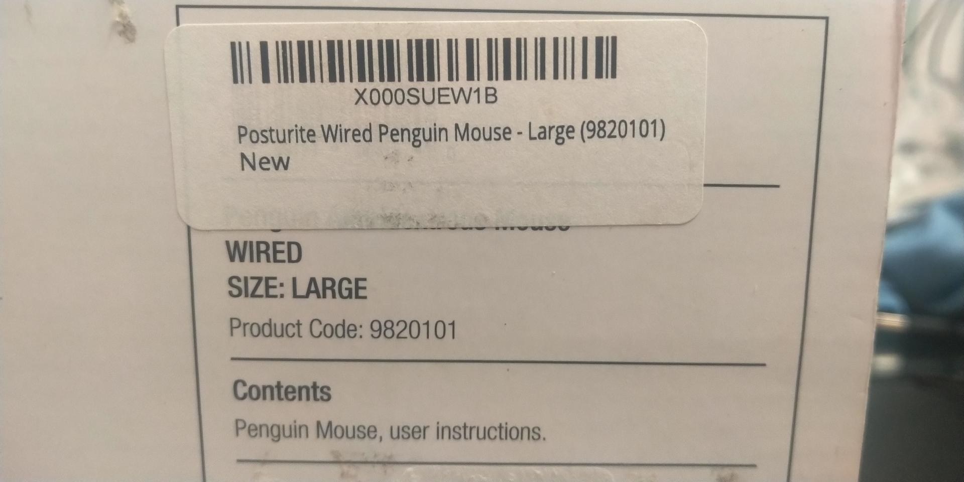 出售】Posturite Wired Penguin Mouse - Large 企鵝有線大型直立垂直