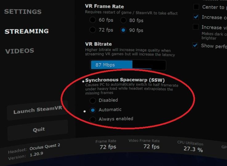 【情報】Virtual Desktop 新功能 Synchronous Spacewarp (SSW) VR 虛擬實境綜合討論 哈啦板 巴哈姆特