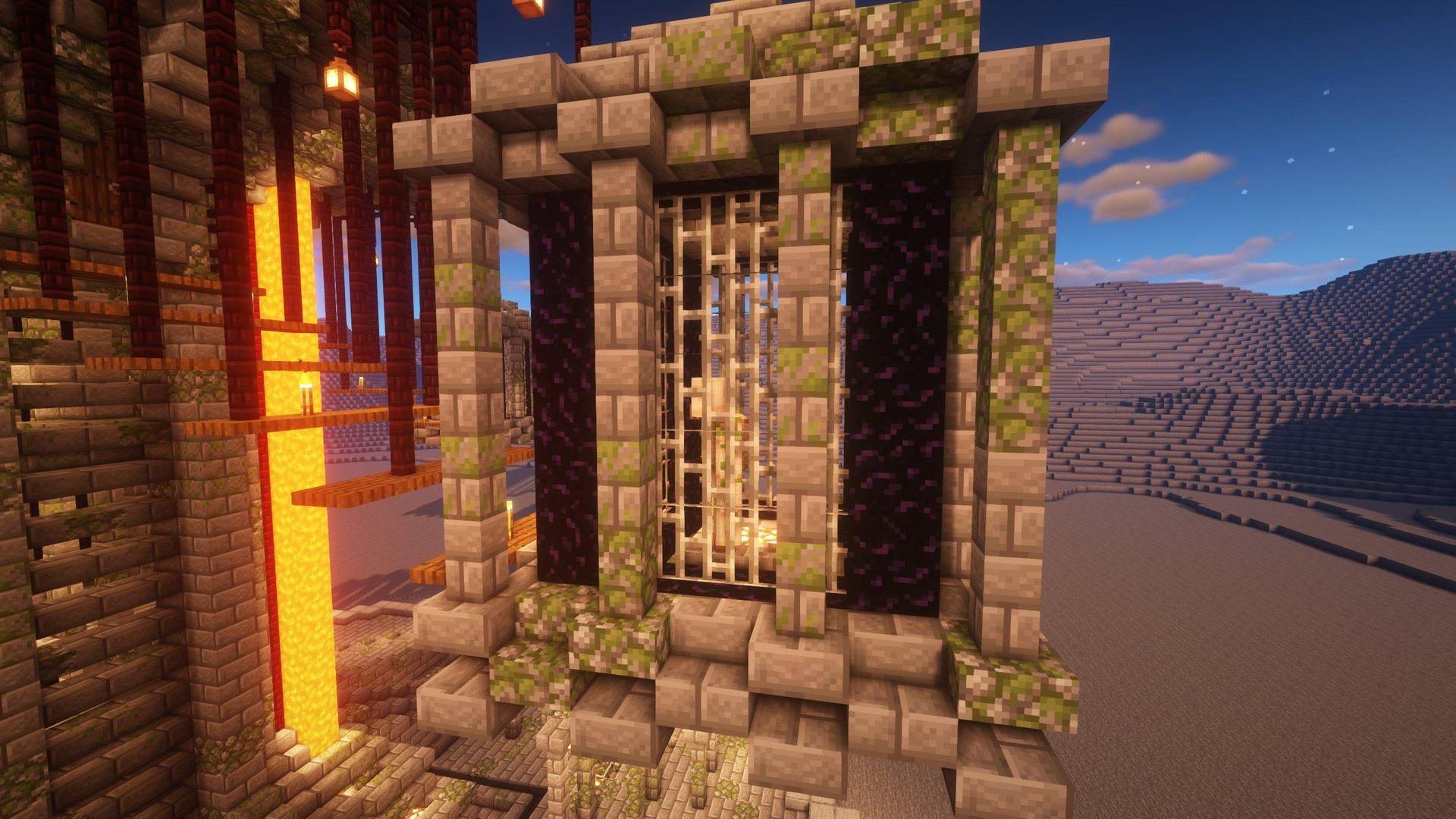 【心得】遺跡建築-古代遺址地獄傳送塔 @Minecraft 我的世界（當個創世神） 哈啦板 - 巴哈姆特