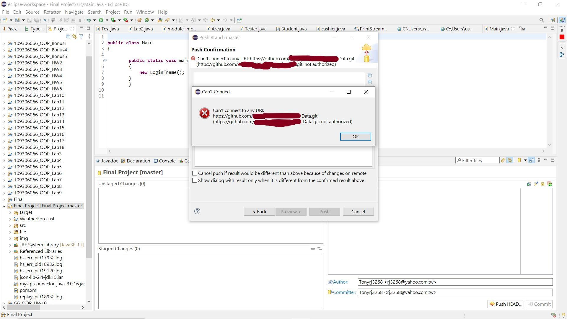 【問題】Eclipse 使用git 出現can't connect to any url @程式設計板 哈啦板 - 巴哈姆特