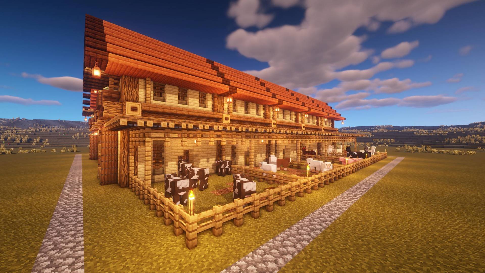 心得 草原建築 木製鄉村牧場 Minecraft 我的世界 當個創世神 哈啦板 巴哈姆特