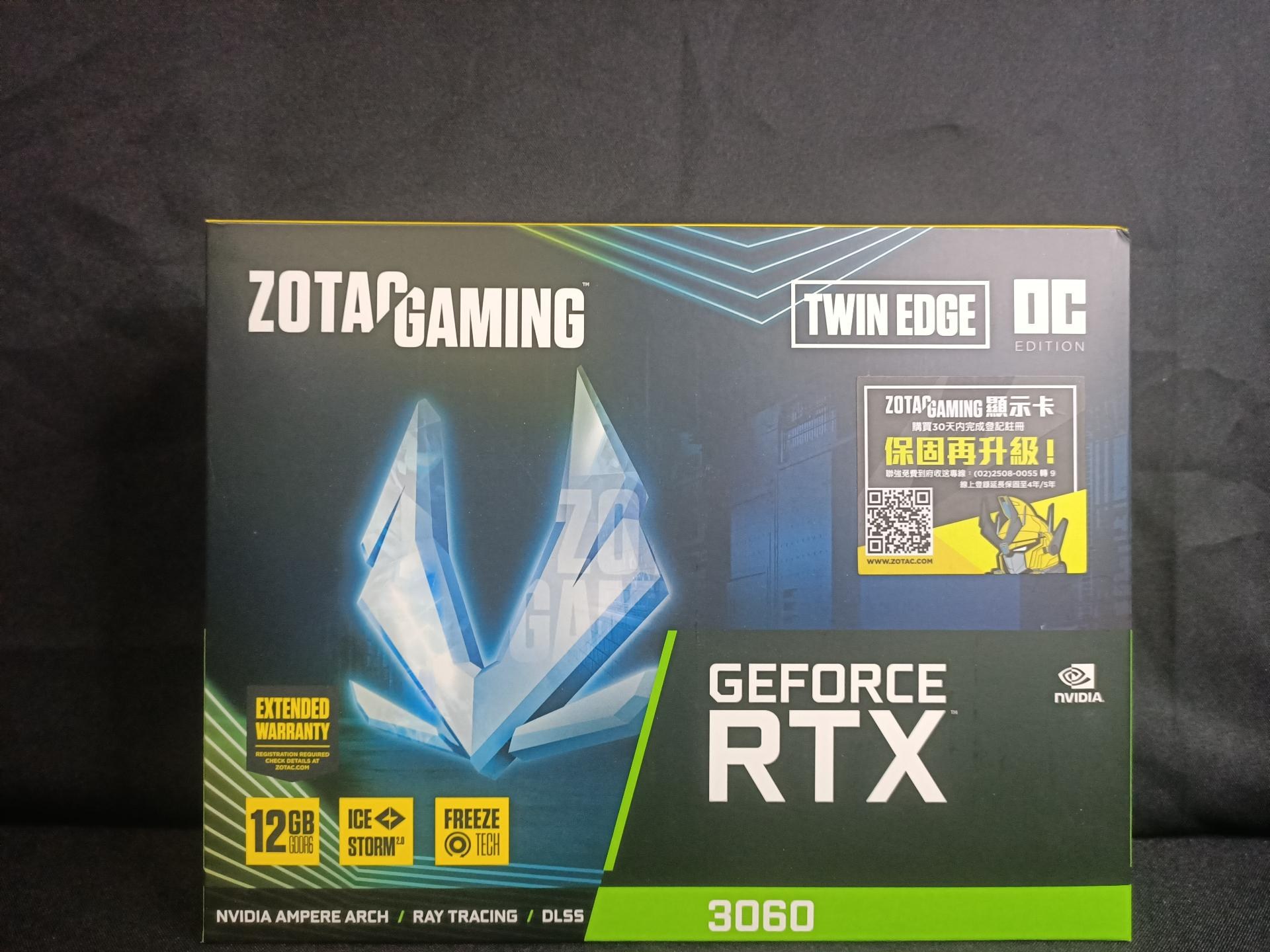 心得】灰階英雄主義ZOTAC RTX 3060 Twin Edge OC 開箱遊戲評測抽ZOTAC