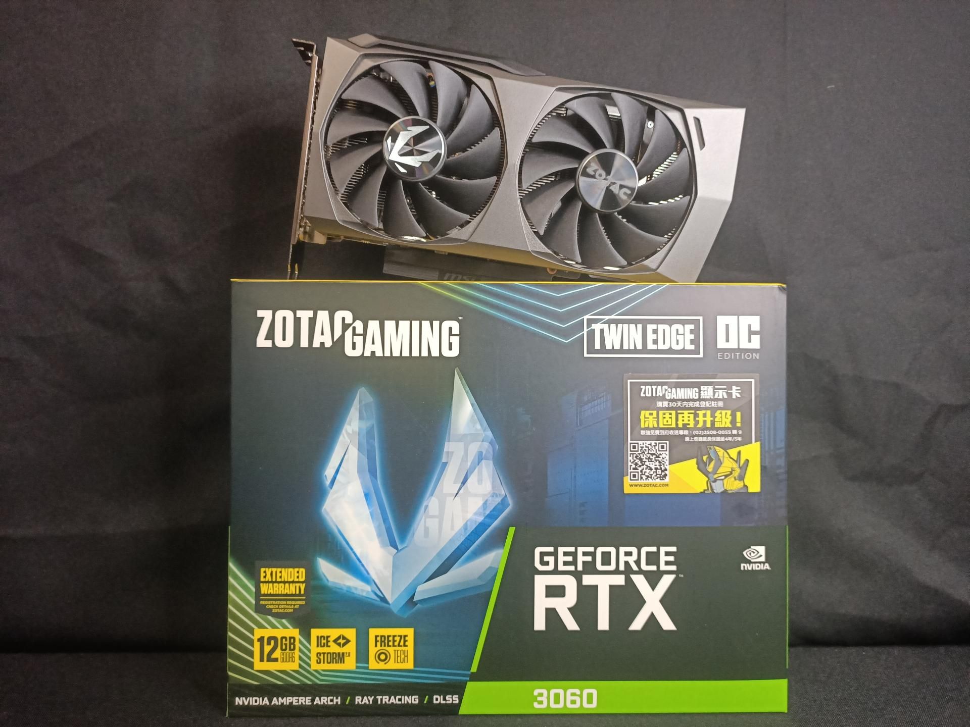 心得】灰階英雄主義ZOTAC RTX 3060 Twin Edge OC 開箱遊戲評測抽