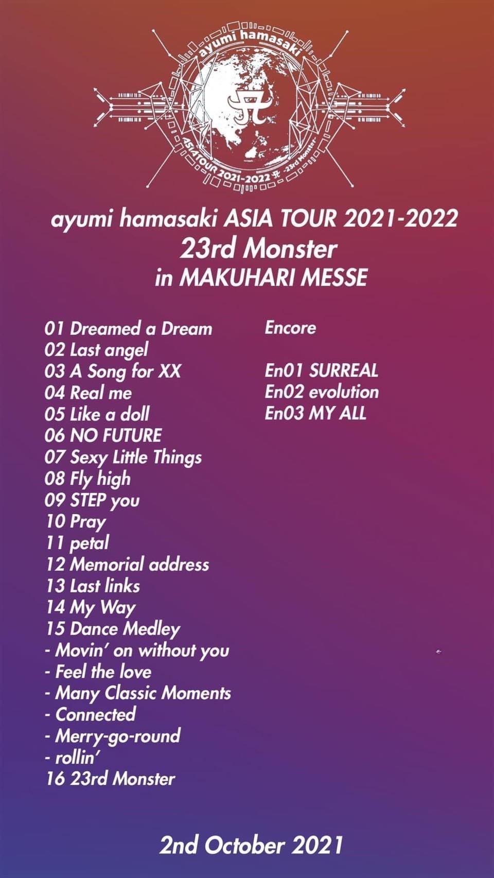 情報】ASIA TOUR 2021-2022 A ～23rd Monster～ @A 精選- 濱崎步哈啦板
