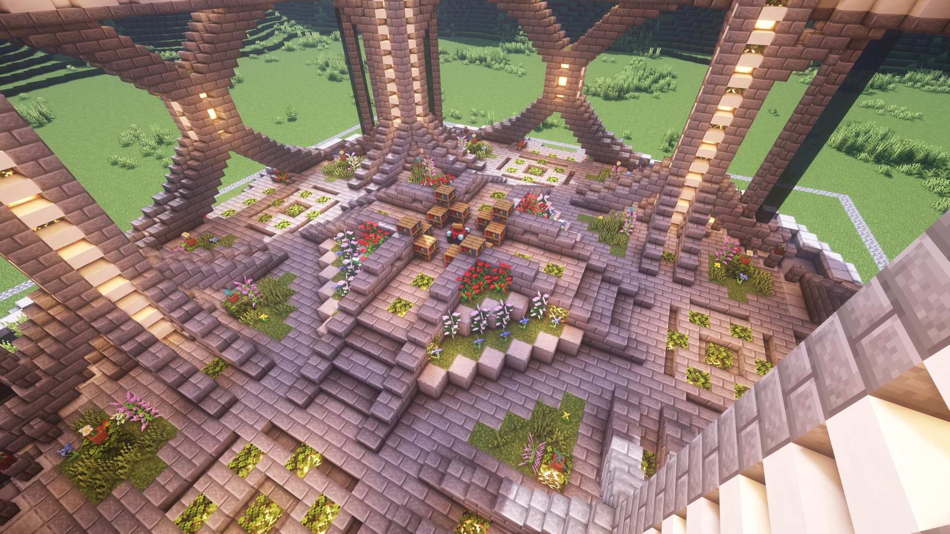 【心得】草原建築-環形歐式花園 @Minecraft 我的世界（當個創世神） 哈啦板 - 巴哈姆特