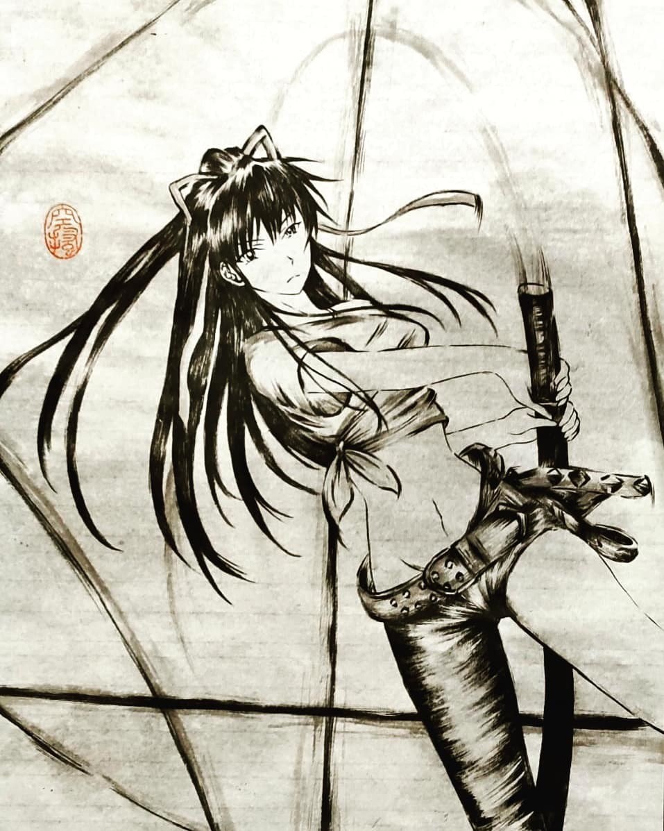 墨繪】神裂火織@魔法禁書目錄（科學超電磁砲） 哈啦板- 巴哈姆特