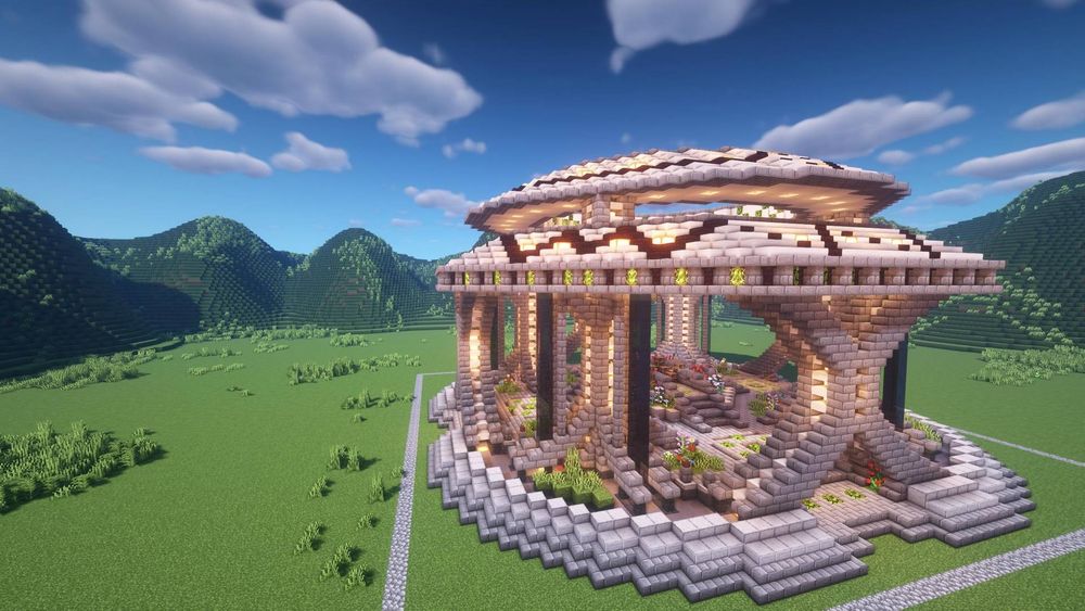 【心得】草原建築-環形歐式花園 @Minecraft 我的世界（當個創世神） 哈啦板 - 巴哈姆特