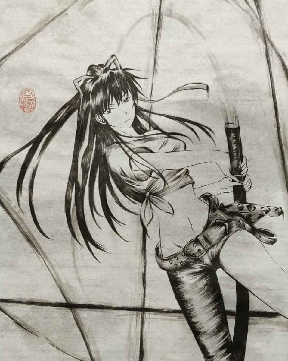 墨繪】神裂火織@魔法禁書目錄（科學超電磁砲） 哈啦板- 巴哈姆特