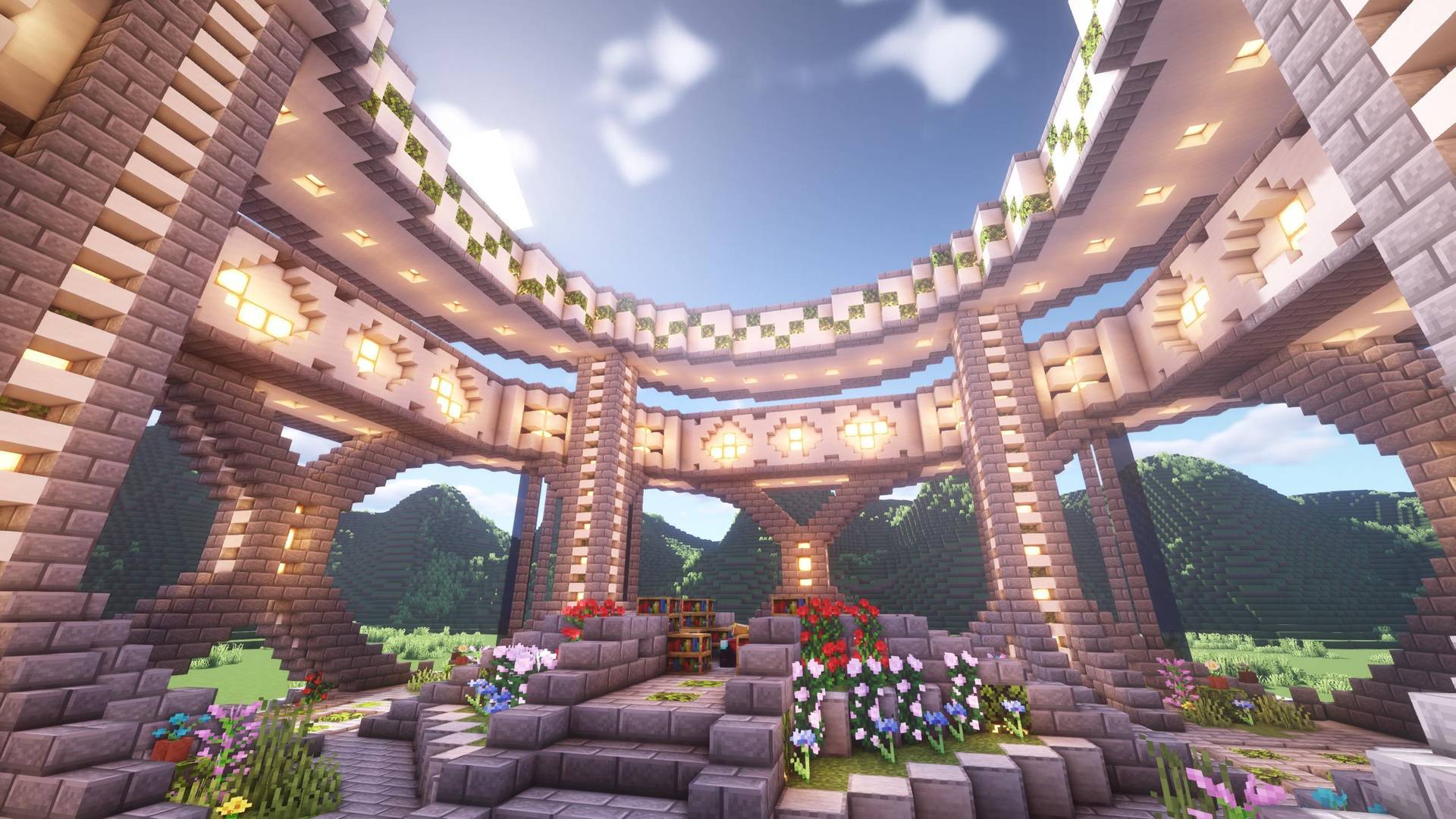 【心得】草原建築-環形歐式花園 @Minecraft 我的世界（當個創世神） 哈啦板 - 巴哈姆特