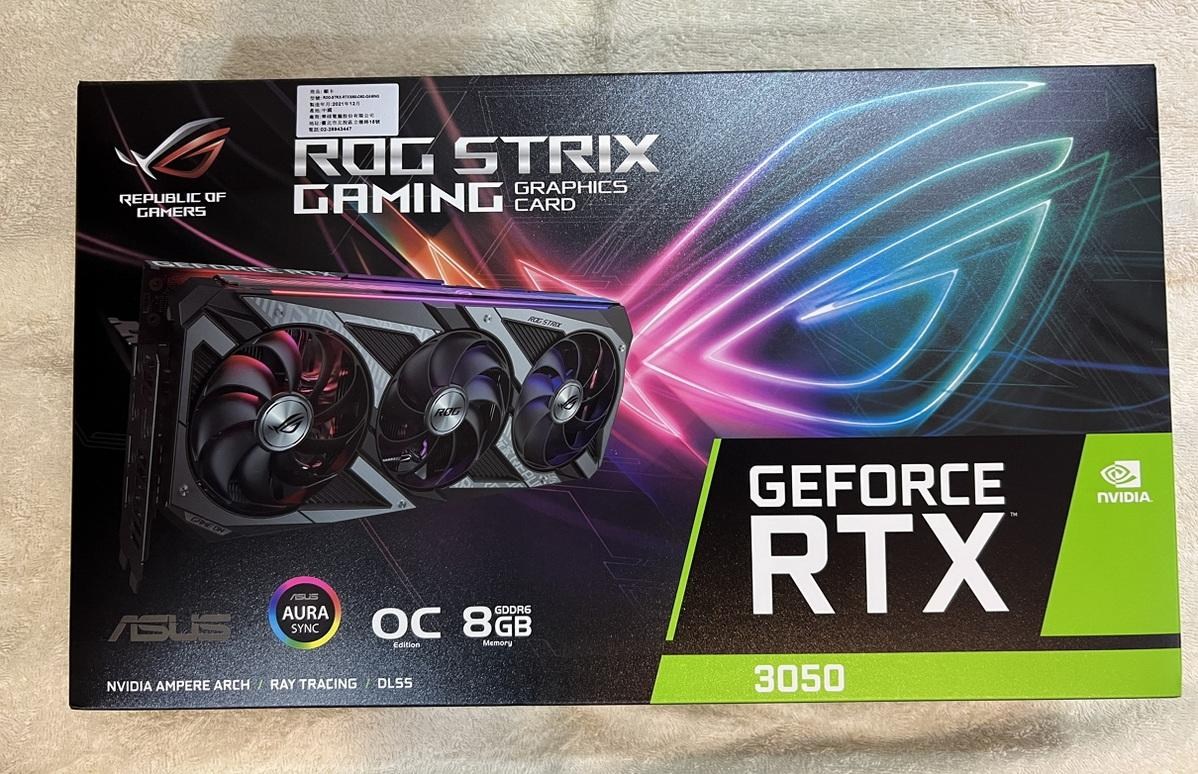 心得】開箱信仰·三扇·冷氣卡ROG STRIX 3050 O8G 開箱@電腦應用綜合討論