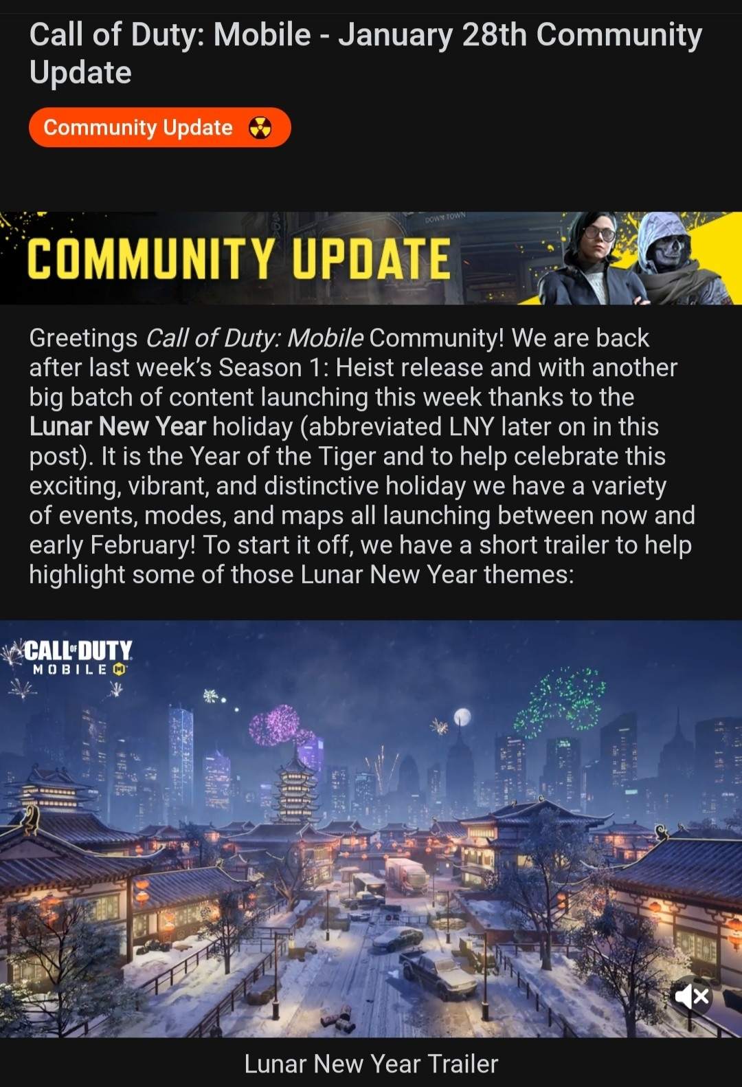 Call of Duty: Mobile - January 18th Community Update : r/CallOfDutyMobile