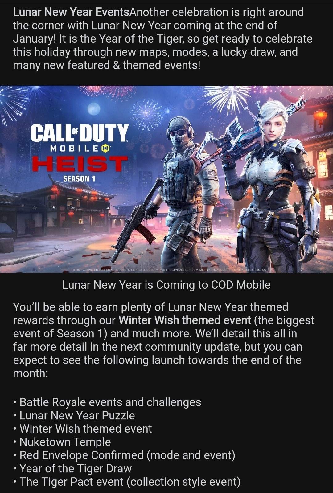 Call of Duty: Mobile - January 18th Community Update : r/CallOfDutyMobile