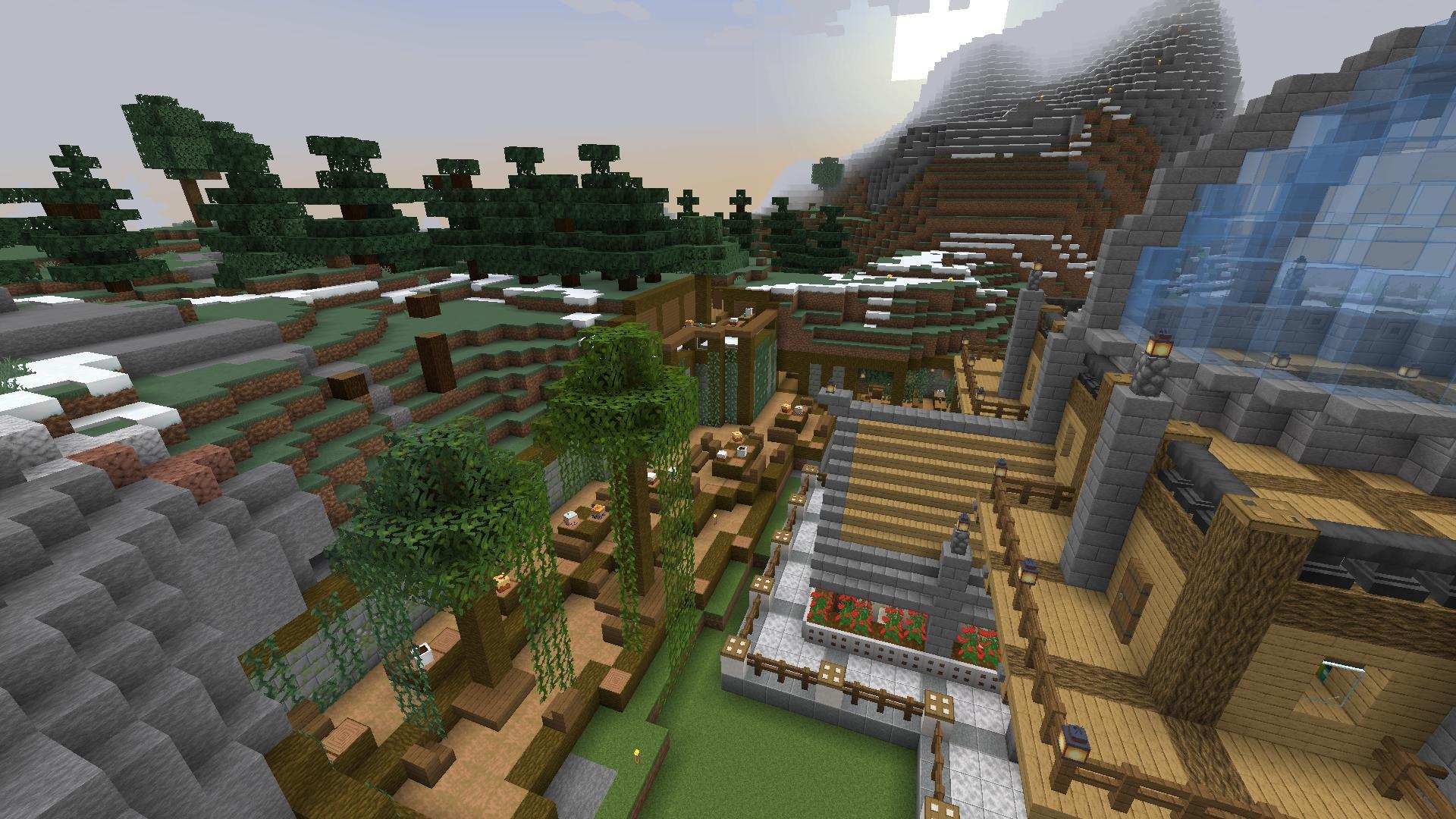 心得 建築分享 圖書館旁露天咖啡館 Minecraft 我的世界 當個創世神 哈啦板 巴哈姆特